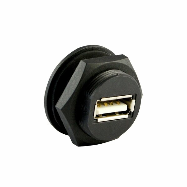 Asi Bulkhead USB Connector, Type A Female to Solder Pins, Shielded ASICPICUSB2.0AS